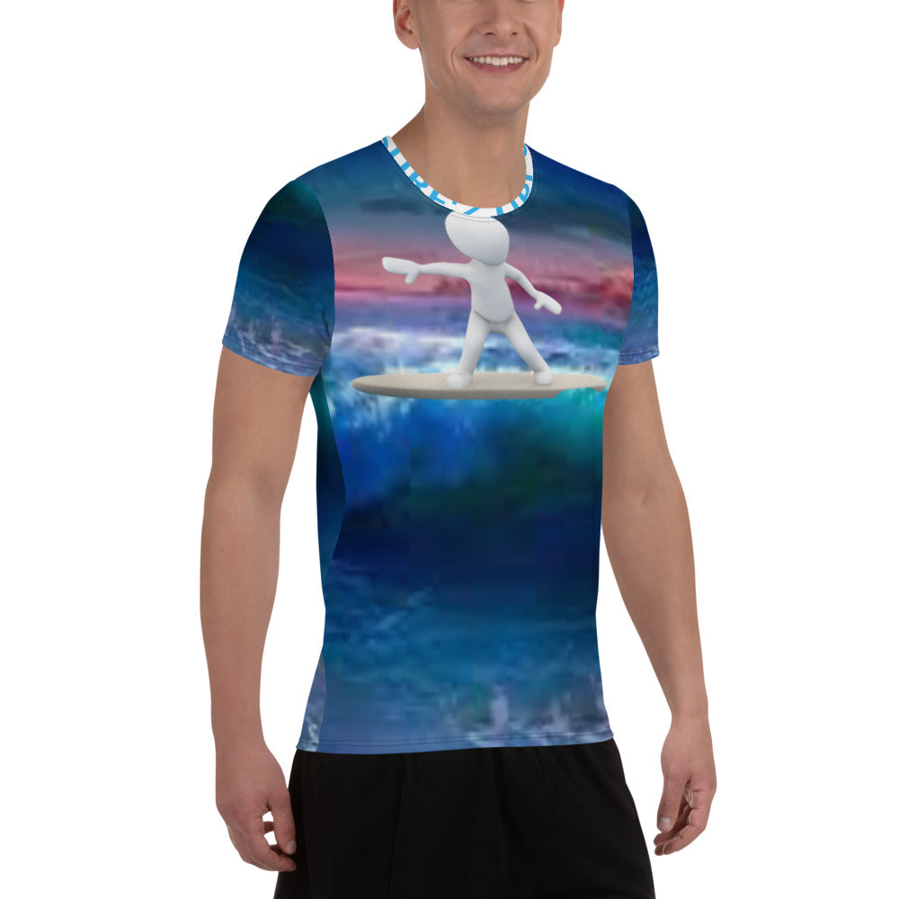 SURF'Z UP SUPA All-Over Print Men's Athletic T-shirt