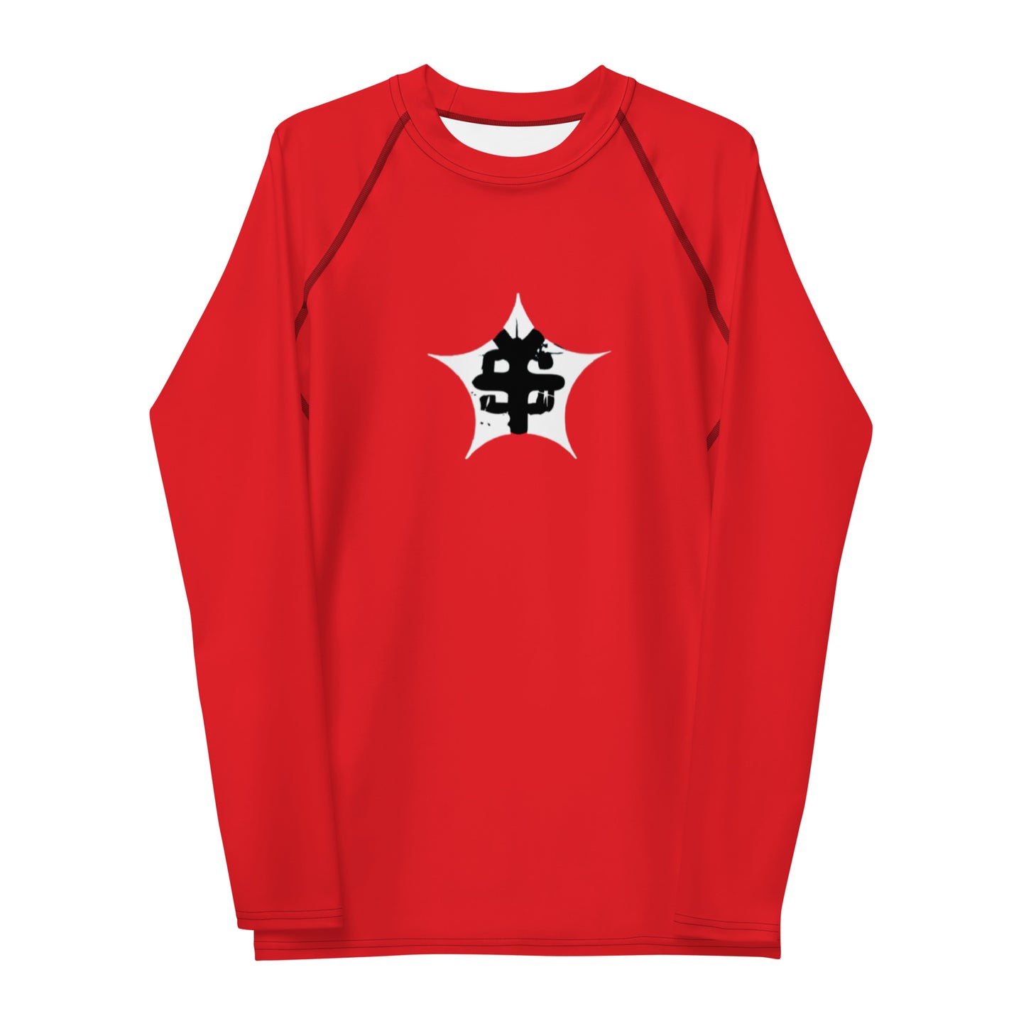super Logo red Men's Rash Guard