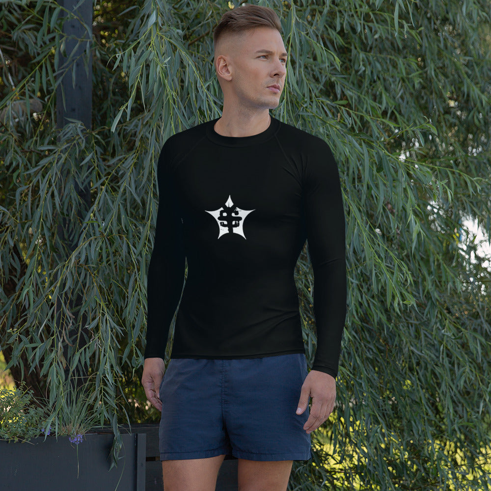 super logo black Men's Rash Guard