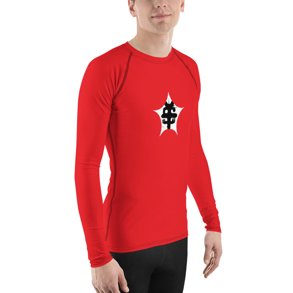 super Logo red Men's Rash Guard