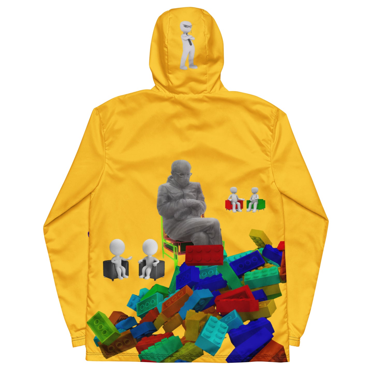sUPer yEllow lEgo Men’s windbreaker