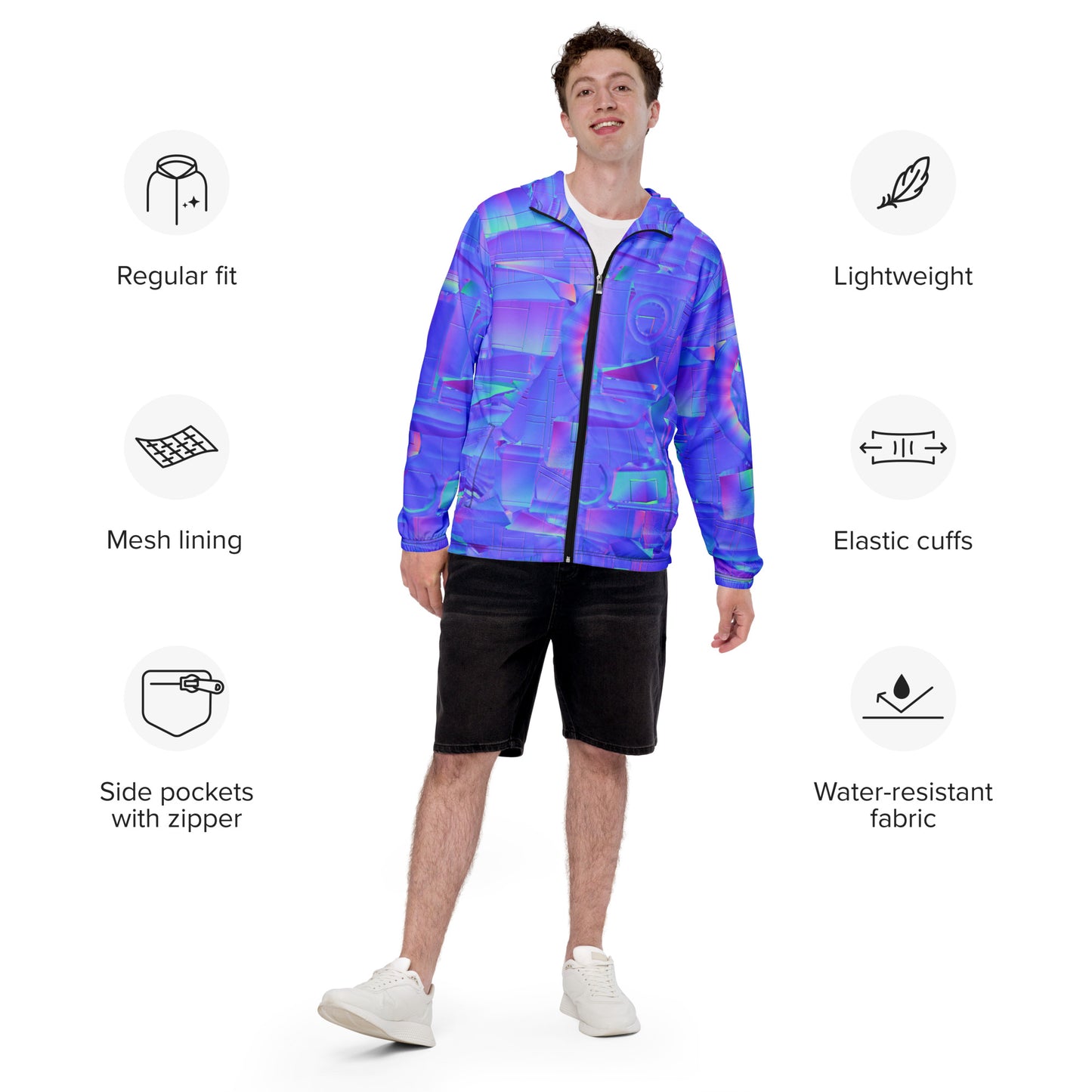 super neon purple Men’s windbreaker