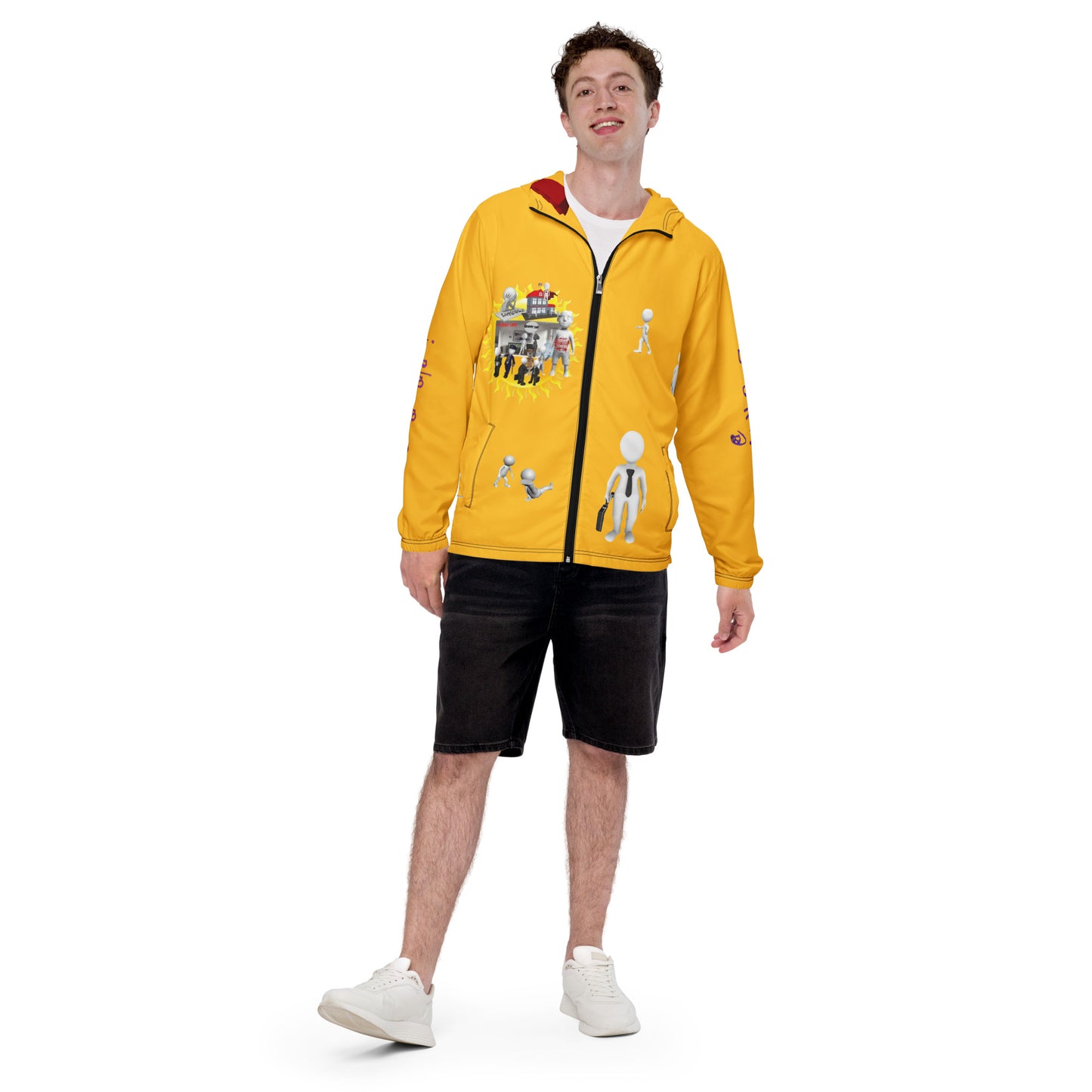 sUPer yEllow lEgo Men’s windbreaker