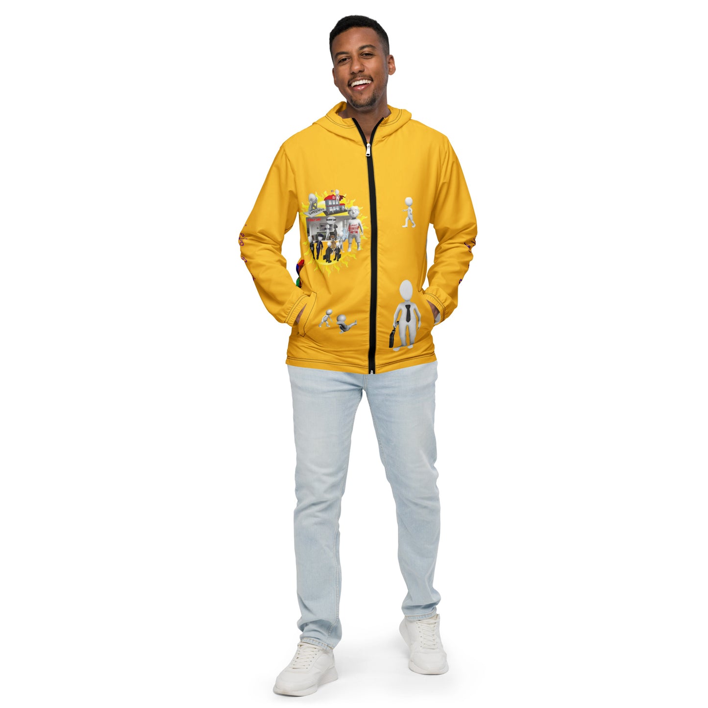 sUPer yEllow lEgo Men’s windbreaker