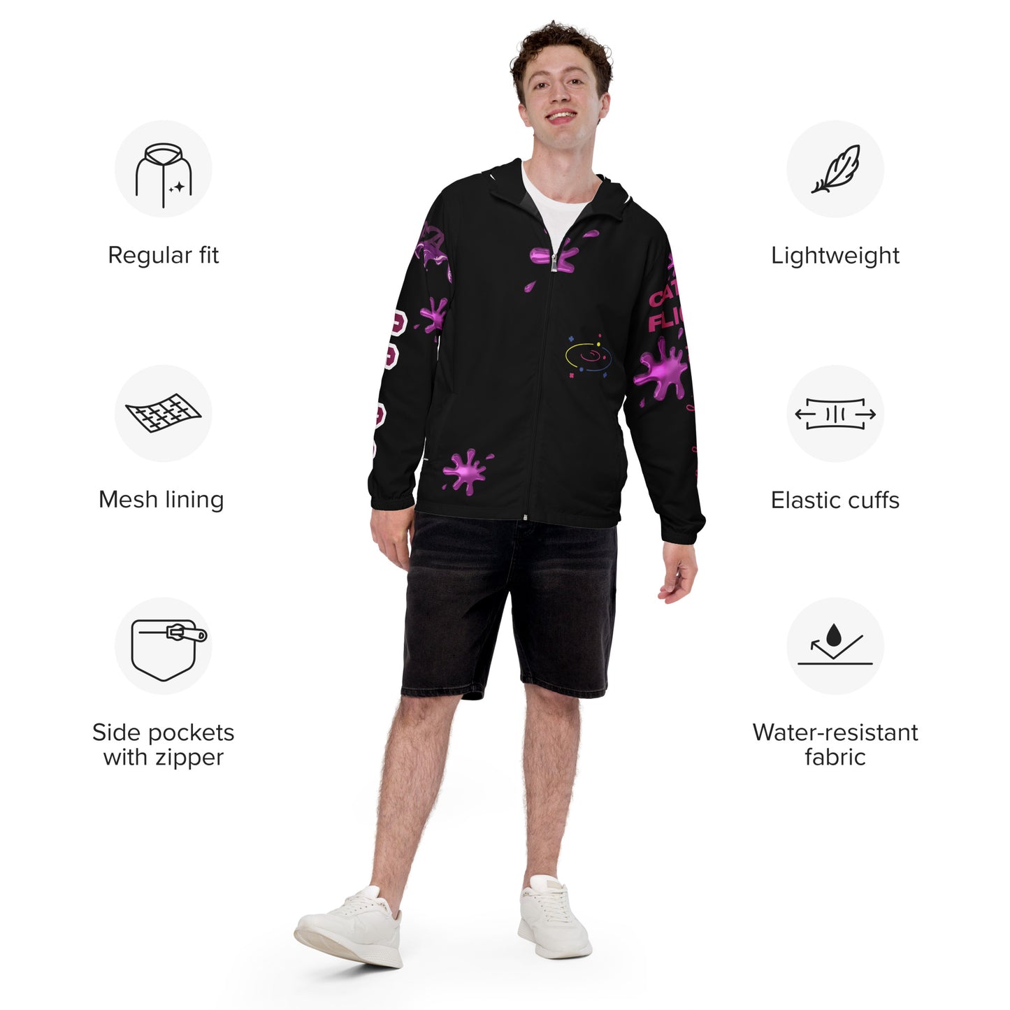 SUPA PINK ICE Men’s windbreaker