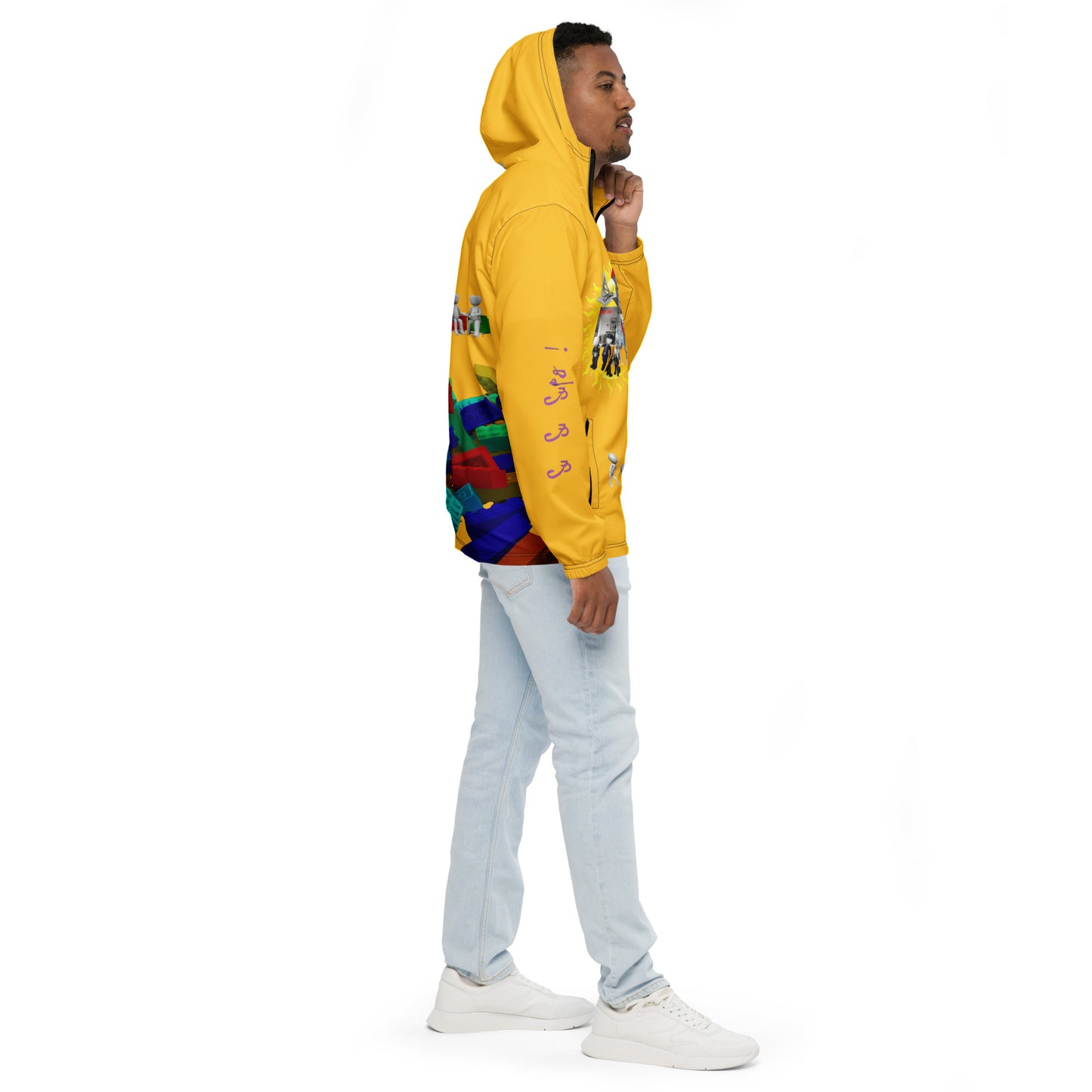 sUPer yEllow lEgo Men’s windbreaker