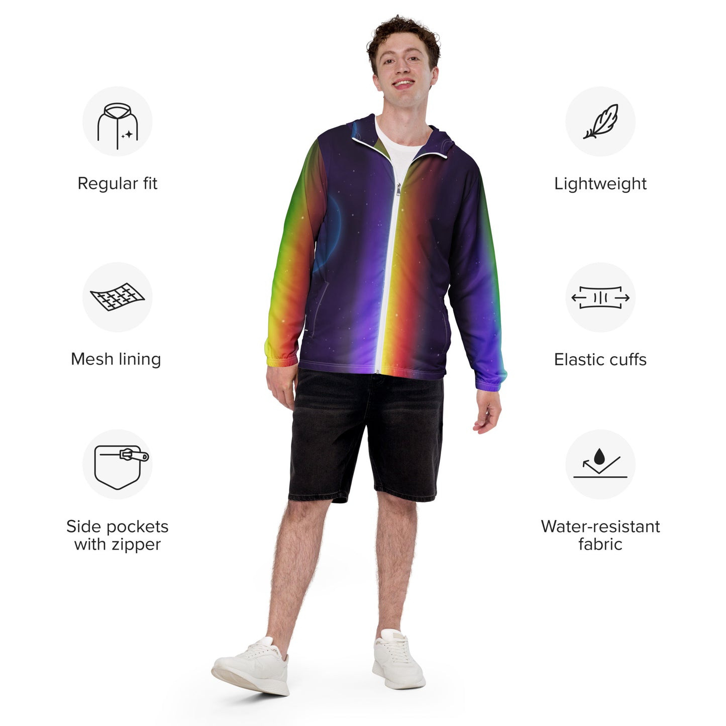 supa rainbow Men’s windbreaker