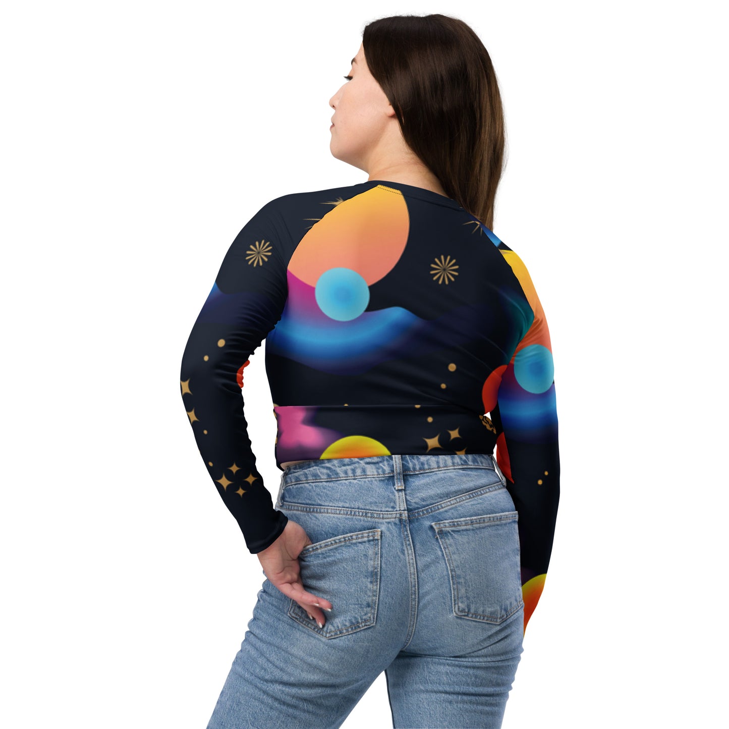 supa space Recycled long-sleeve crop top