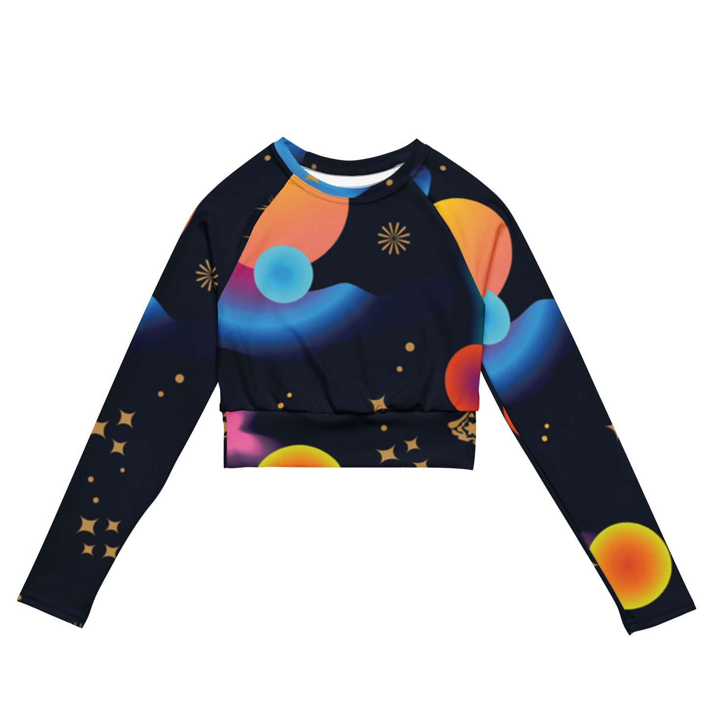 supa space Recycled long-sleeve crop top