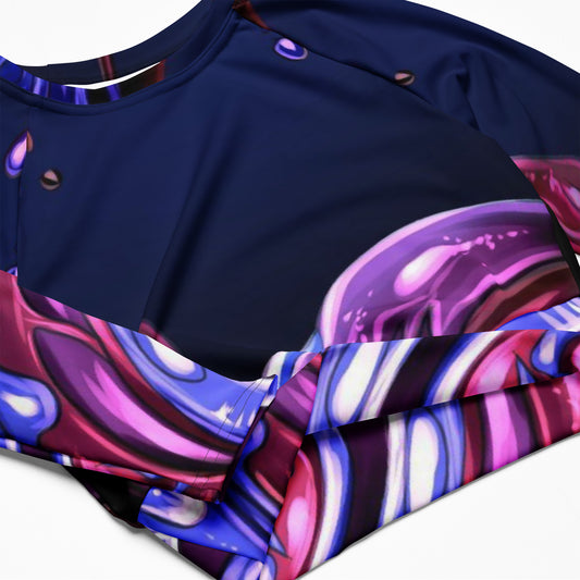 SUPA HEADSETS Recycled long-sleeve crop top