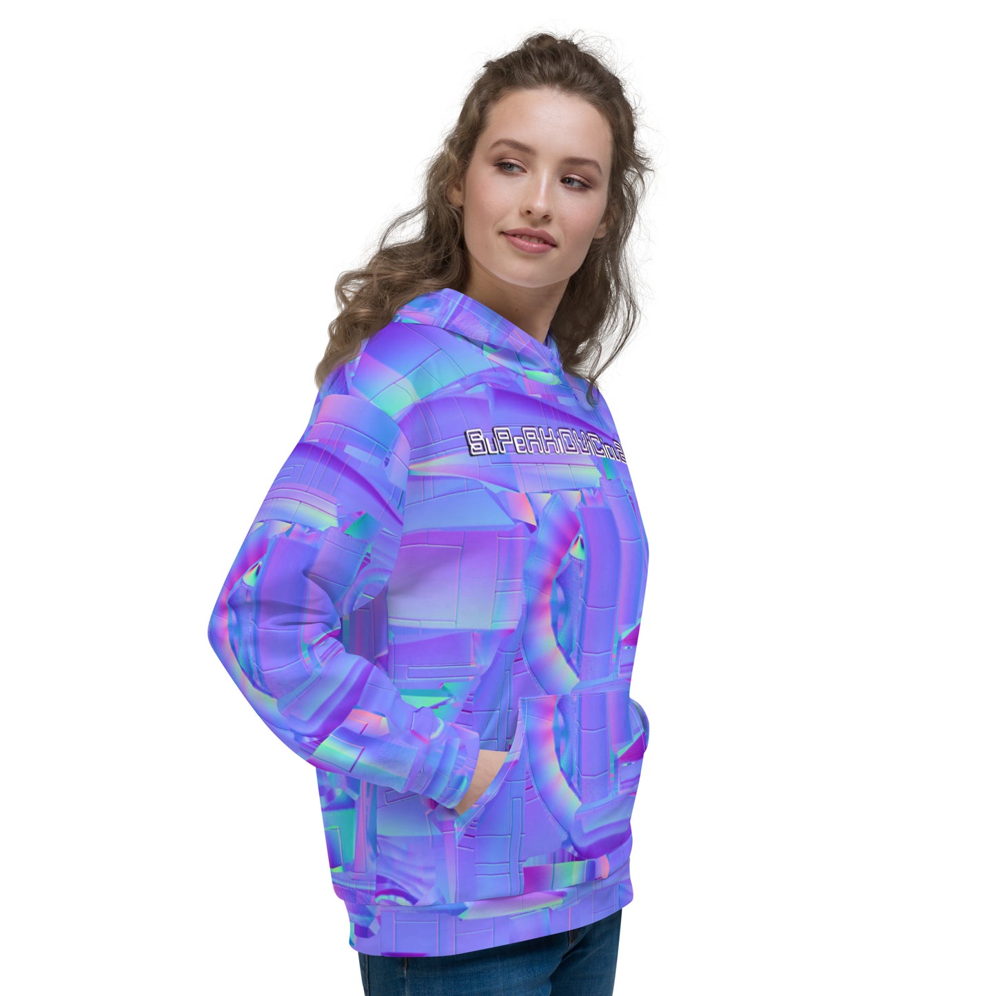 super  neon purple 4 Unisex Hoodie