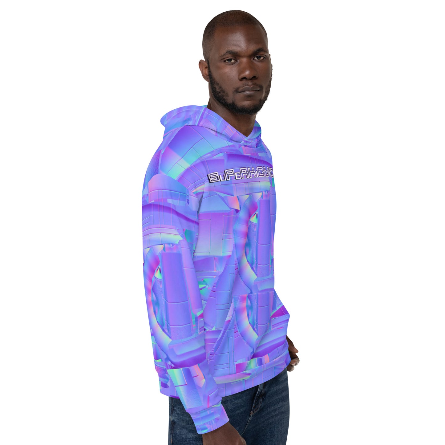 super  neon purple 4 Unisex Hoodie