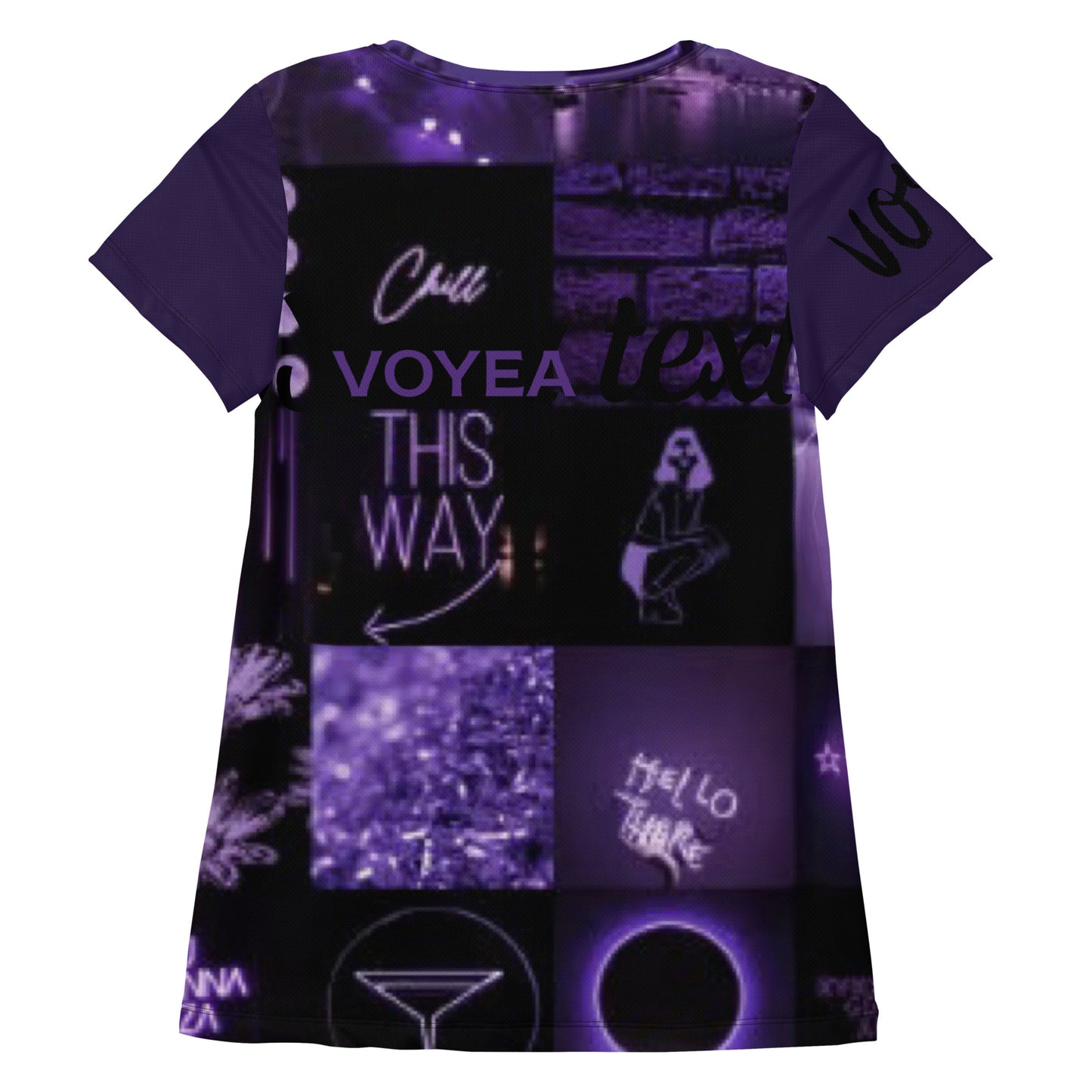 VOYEA All-Over Print Women's Athletic T-shirt