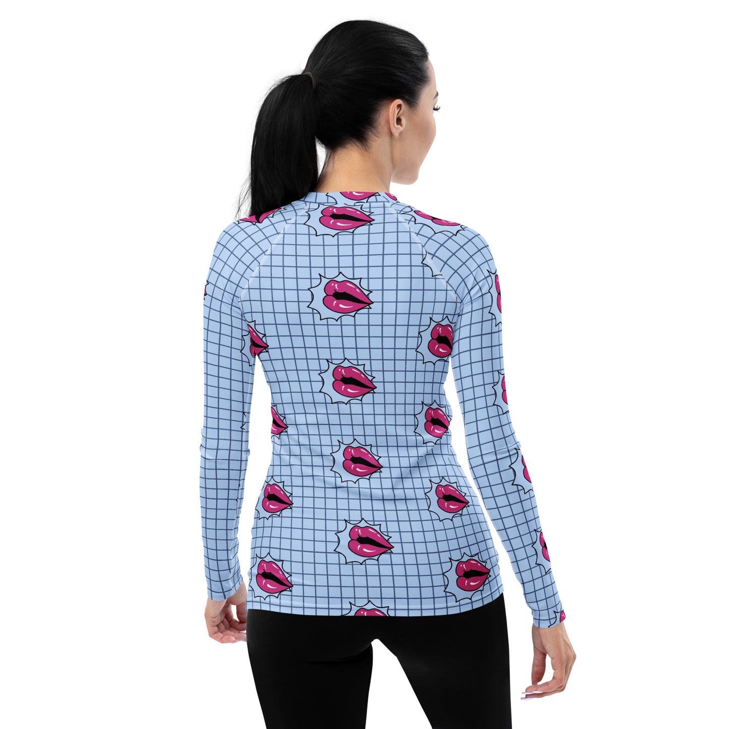 sup lips Women's Rash Guard