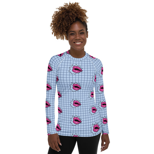 sup lips Women's Rash Guard