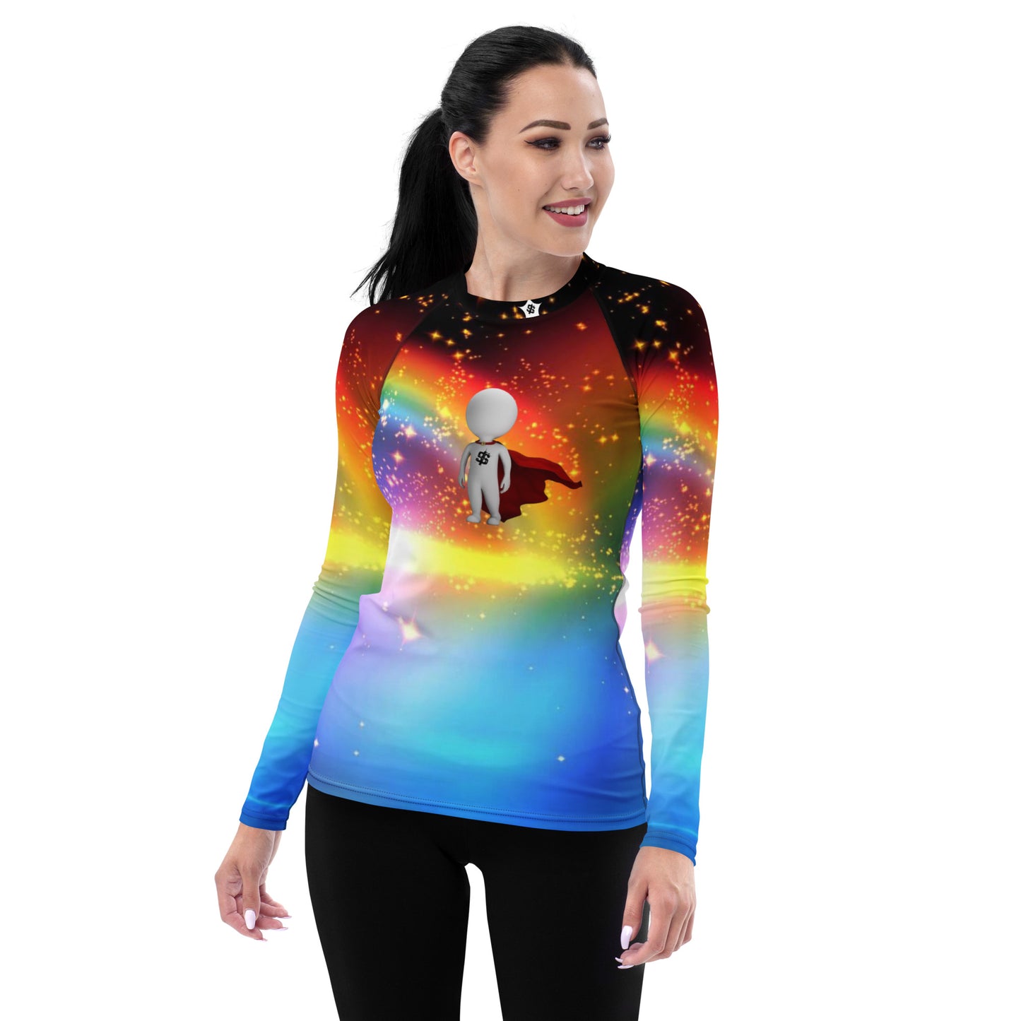 SUPA RAINBOW Women's Rash Guard