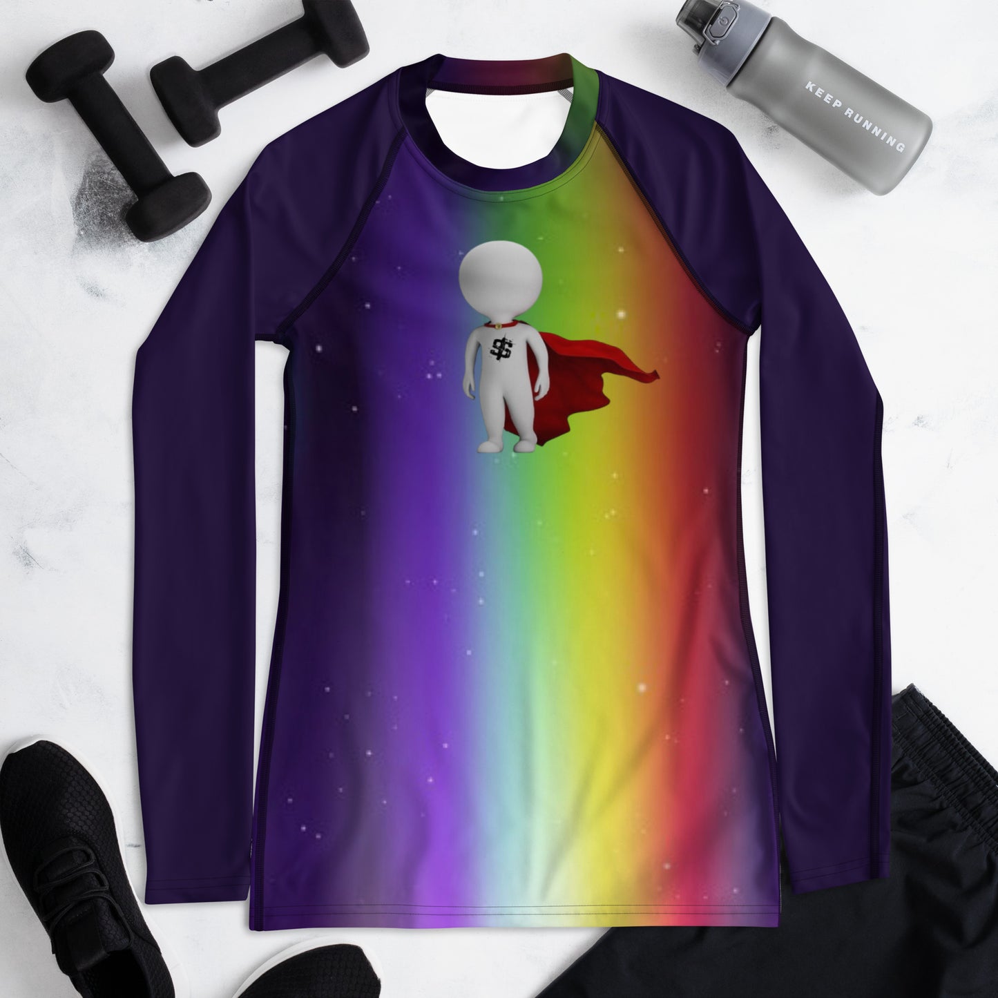 SUPA RAINBOW Women's Rash Guard