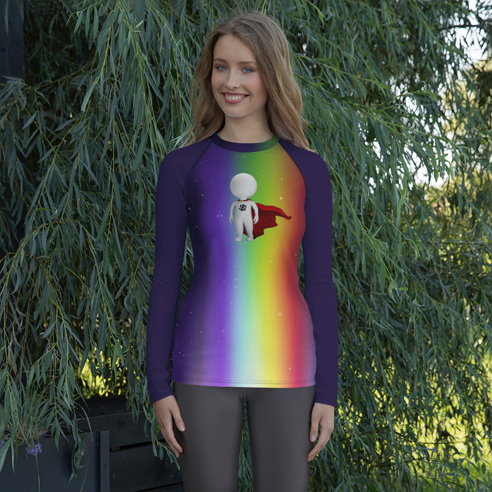 SUPA RAINBOW Women's Rash Guard