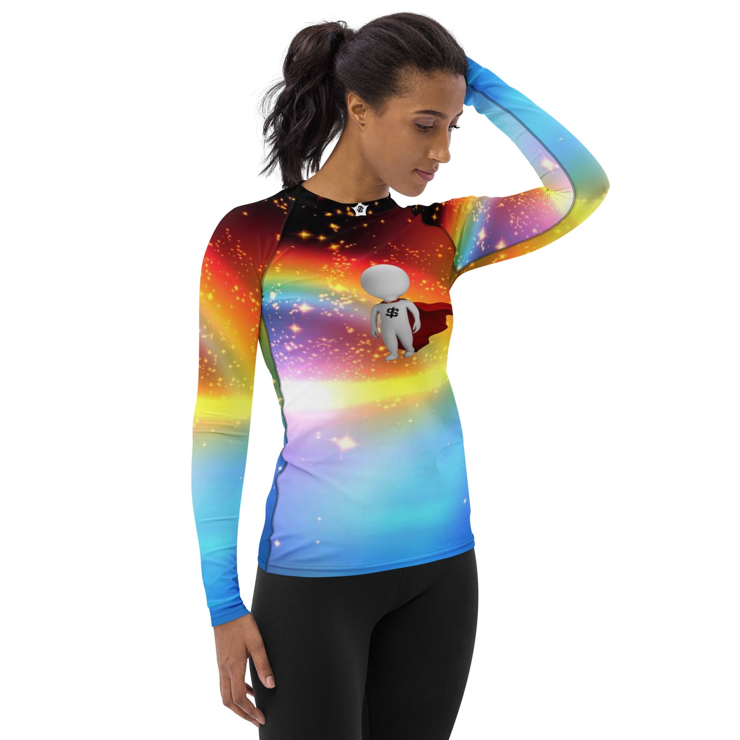 SUPA RAINBOW Women's Rash Guard