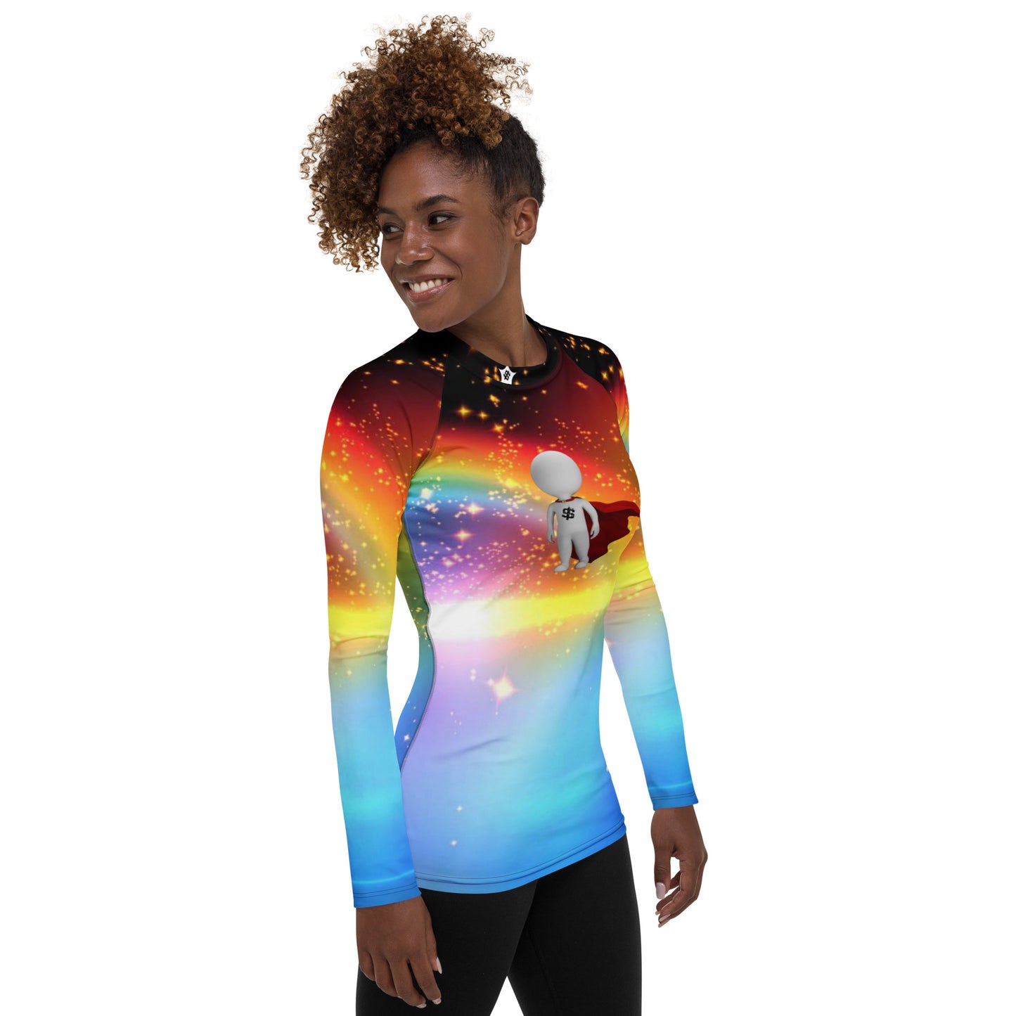 SUPA RAINBOW Women's Rash Guard