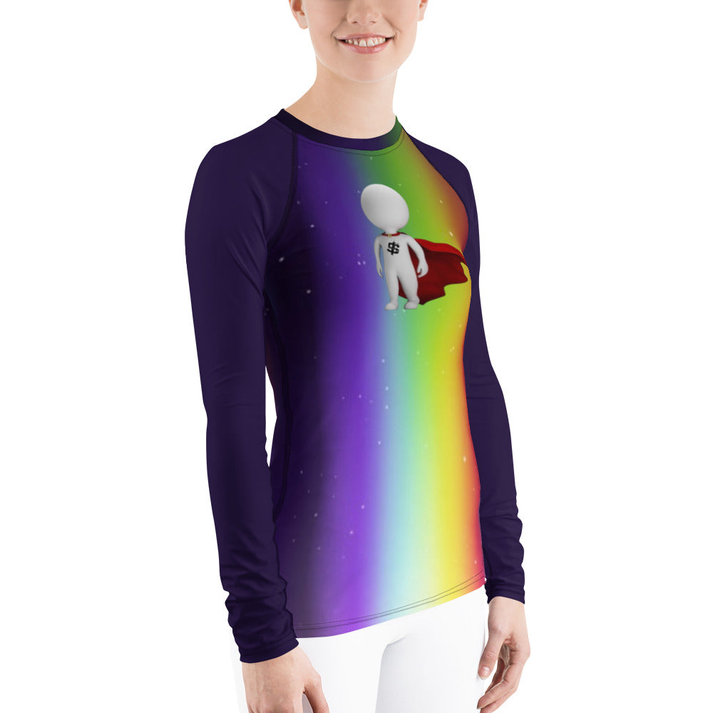 SUPA RAINBOW Women's Rash Guard