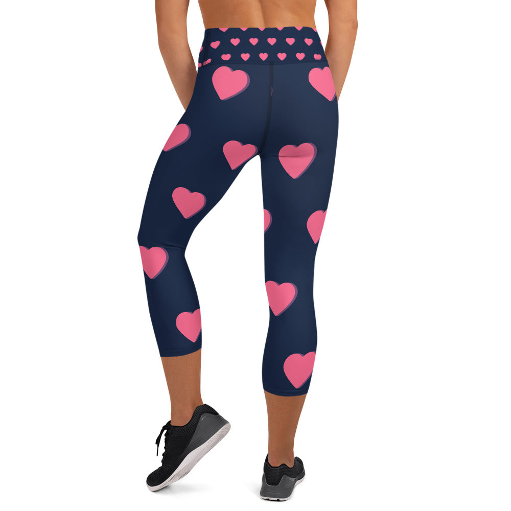 supa heart Yoga Capri Leggings