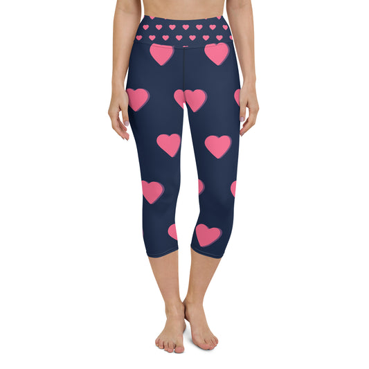 supa heart Yoga Capri Leggings