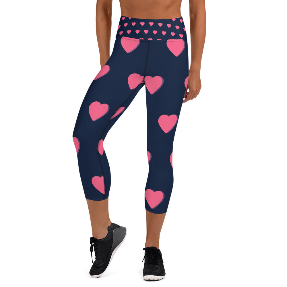 supa heart Yoga Capri Leggings