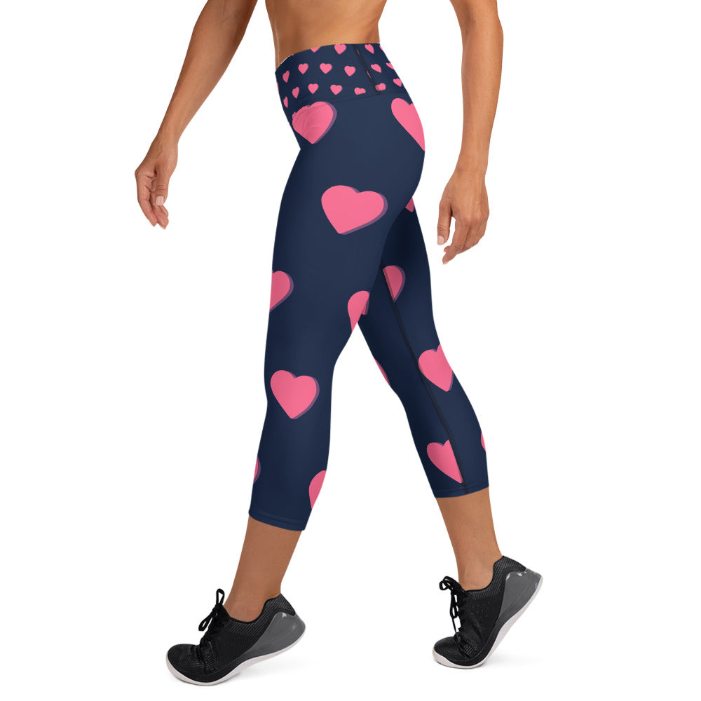 supa heart Yoga Capri Leggings