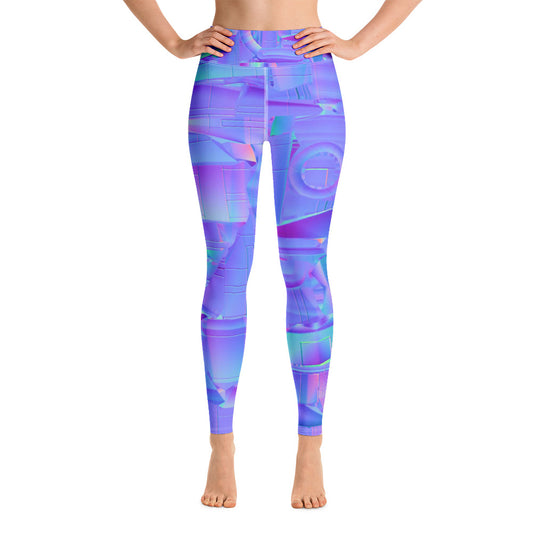 NEoN purple SuPeR MeSH Yoga Leggings
