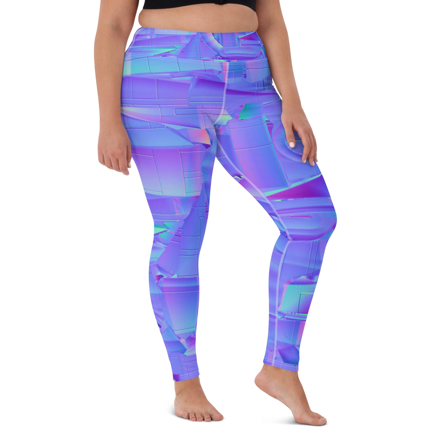 NEoN purple SuPeR MeSH Yoga Leggings