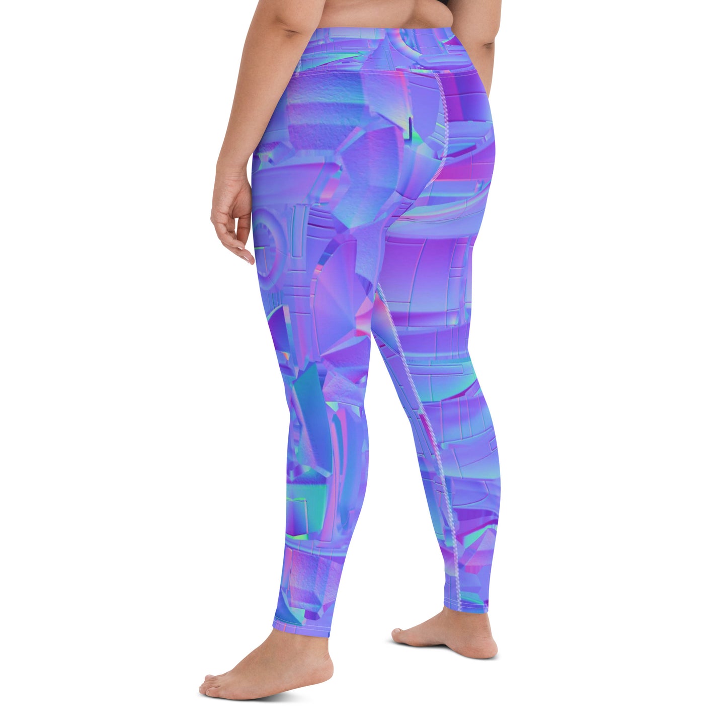 NEoN purple SuPeR MeSH Yoga Leggings