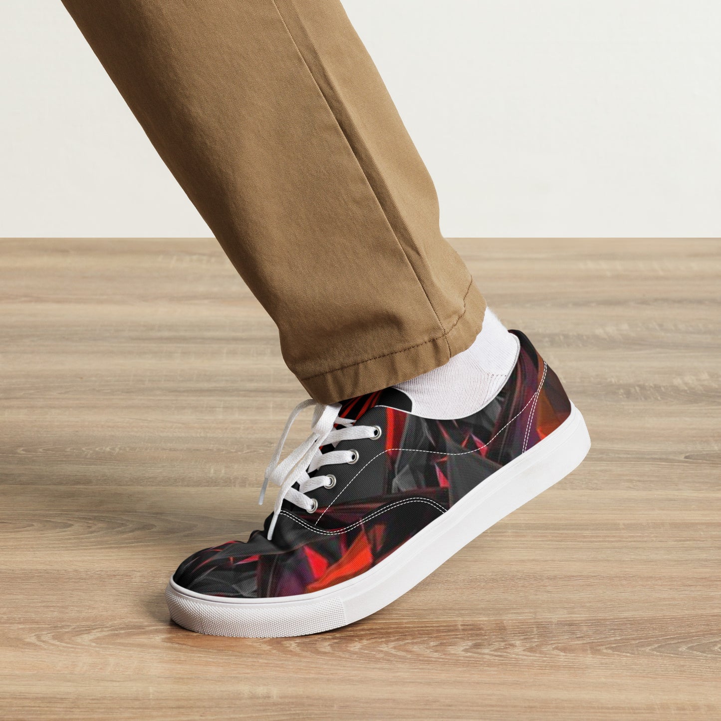 SUPER RED Men’s lace-up canvas shoes